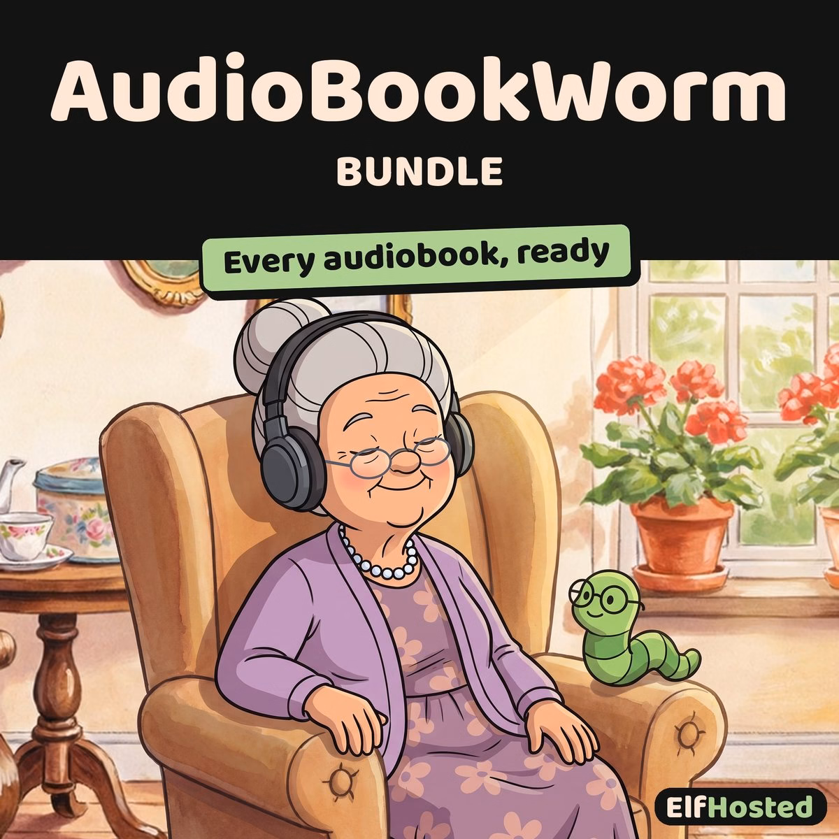audiobookworm-card-1 AudioBookWorm Bundle: illustration
