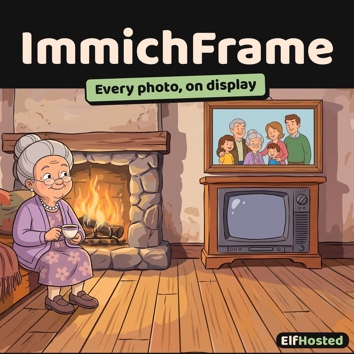 immichframe-card ImmichFrame: illustration