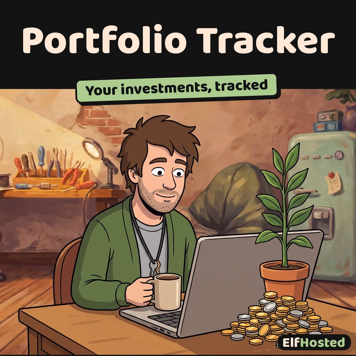 wealthfolio-card Portfolio Tracker (runs Wealthfolio): illustration